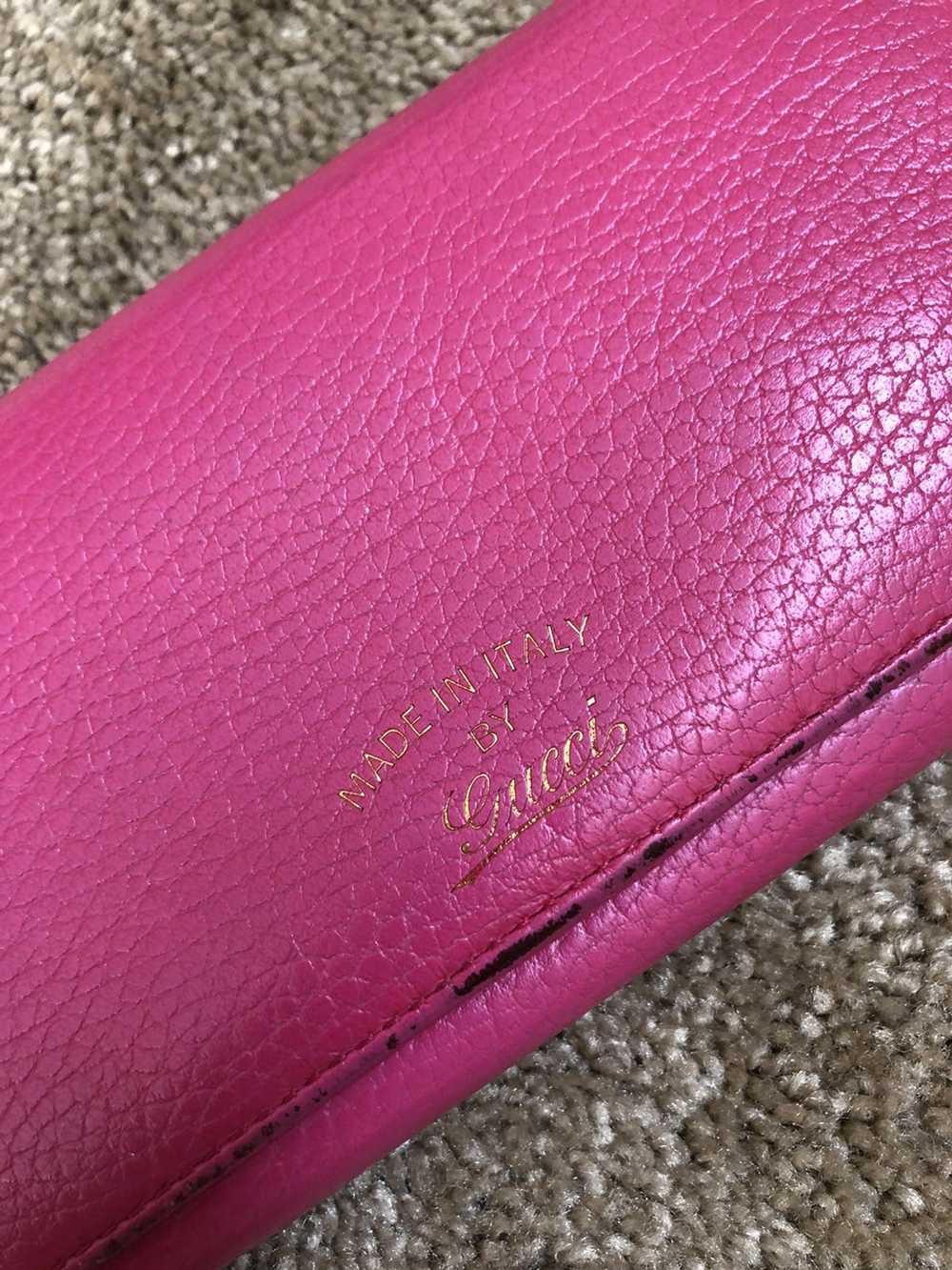 Gucci Gucci pink leather long wallet - image 2