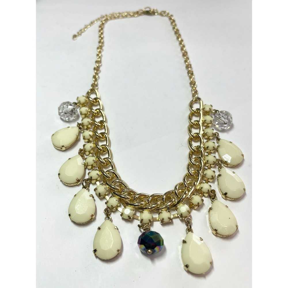 Vintage Vintage Rhinestone Chain Charm Necklace - image 2