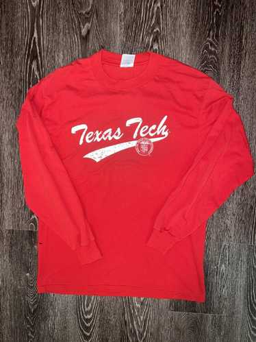 Pressbox Texas Tech Red Raiders Bishop Hi Low Hem Crew Pullover in Red, Size: 2XL, Sold by Red Raider Outfitters