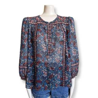 Joie Joie Sheer Floral Print Blouse