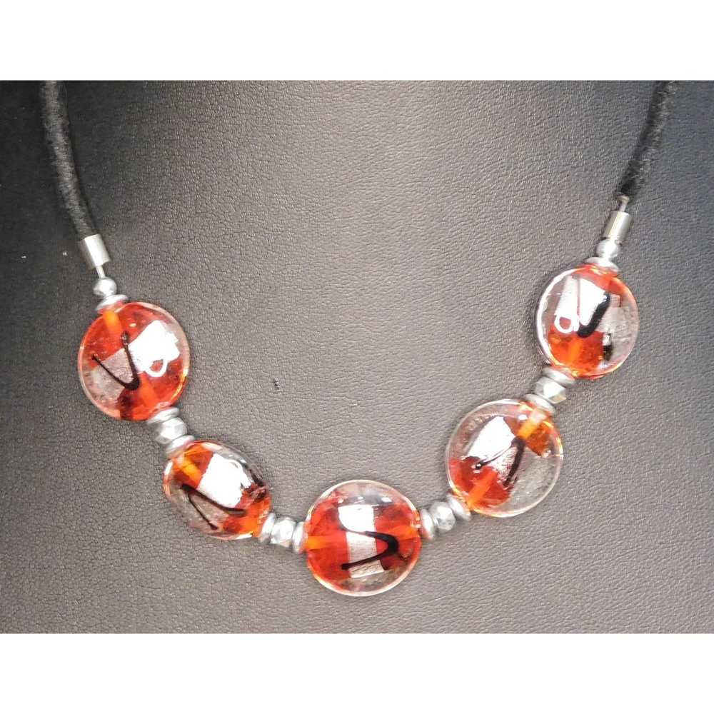 Other Lamp Work Glass Necklace - image 4