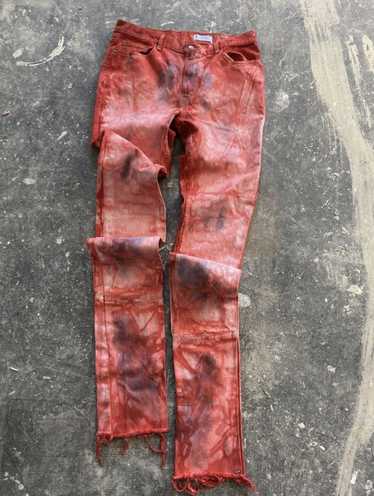 Custom Valelives Red Marble Denim