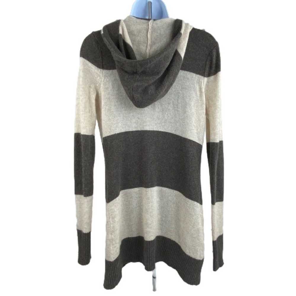 Other 100% Cashmere Brown Stripe Open Front Sweat… - image 3