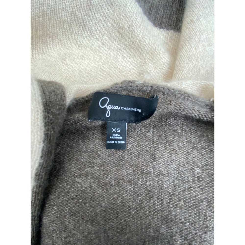 Other 100% Cashmere Brown Stripe Open Front Sweat… - image 5