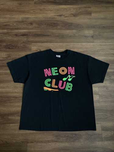 Hanes × Streetwear × Vintage 1990’s Neon Club 25th