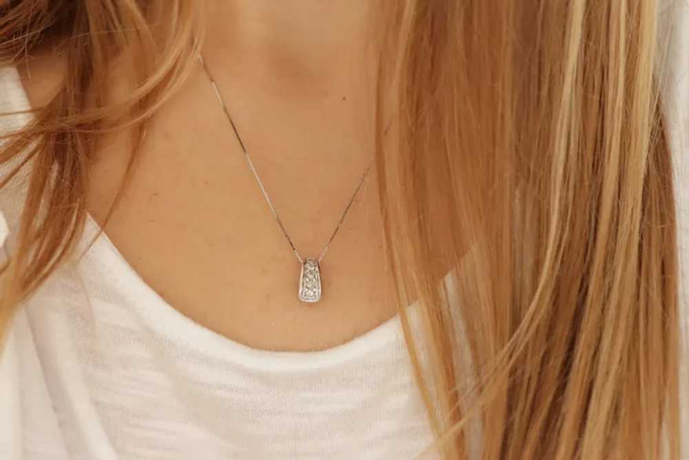 14k OTC 5 diamond Journey Pendant and necklace. 0… - image 4