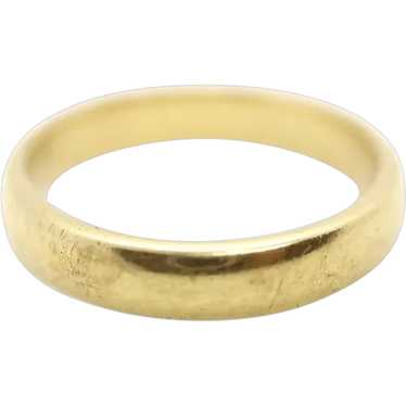 JR Wood 18k Bulky band. Early 1900s 18k Wedding Ba