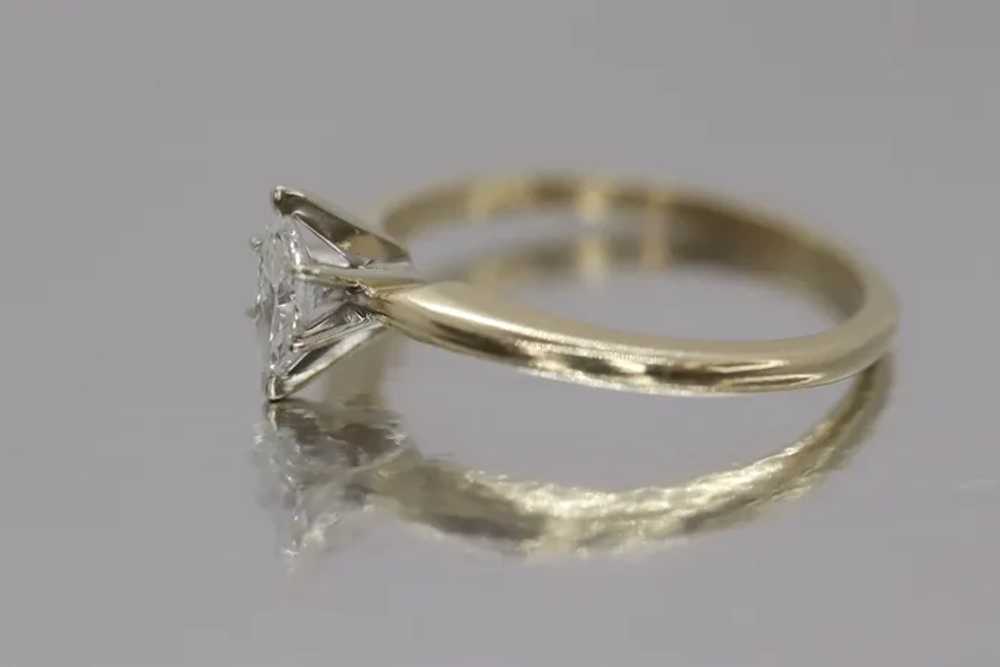 Marquise Diamond Solitaire Ring . 14k Diamond Pet… - image 7
