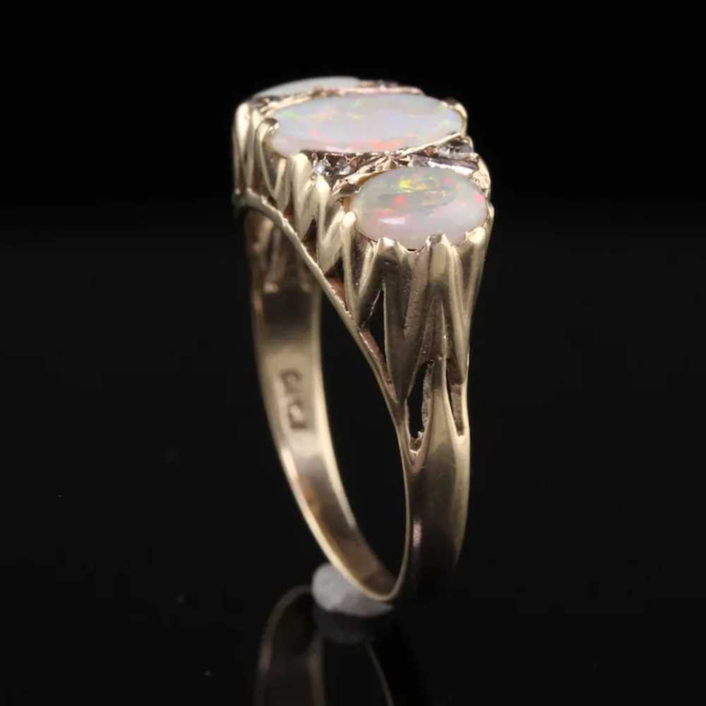 Antique Victorian English 10K Yellow Gold Opal th… - image 5