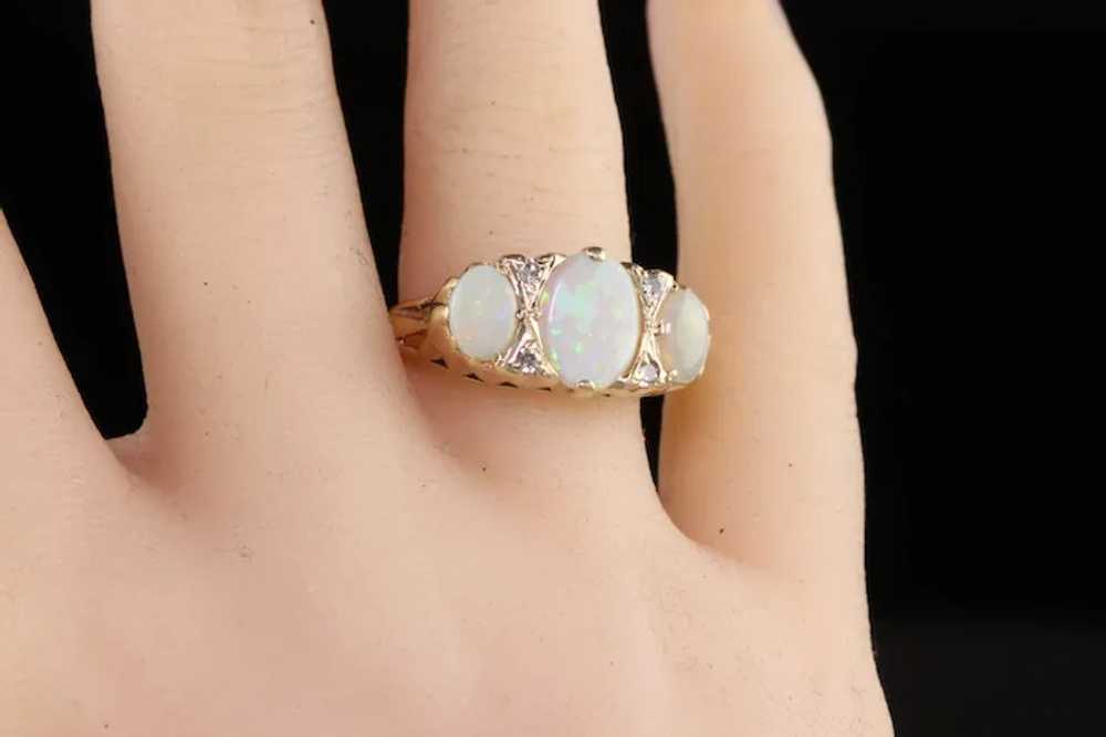 Antique Victorian English 10K Yellow Gold Opal th… - image 6