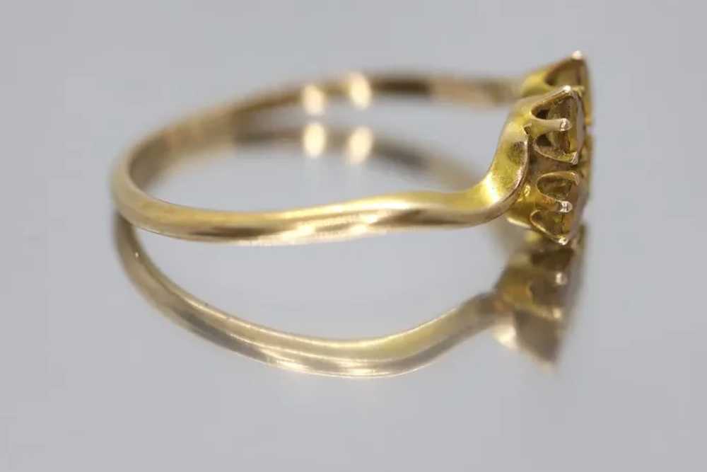 Honey comb citrine ring. 10k Yellow Gold citrine … - image 3