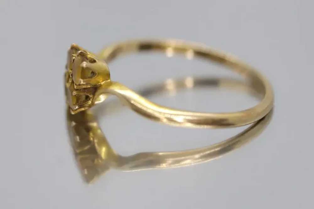 Honey comb citrine ring. 10k Yellow Gold citrine … - image 4