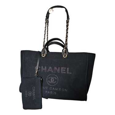Chanel Deauville cloth bowling bag