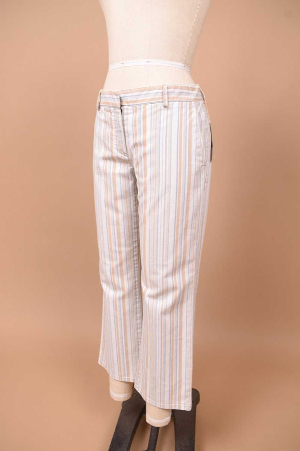 White Striped Low Rise Pants By Theory, XS/S - image 2