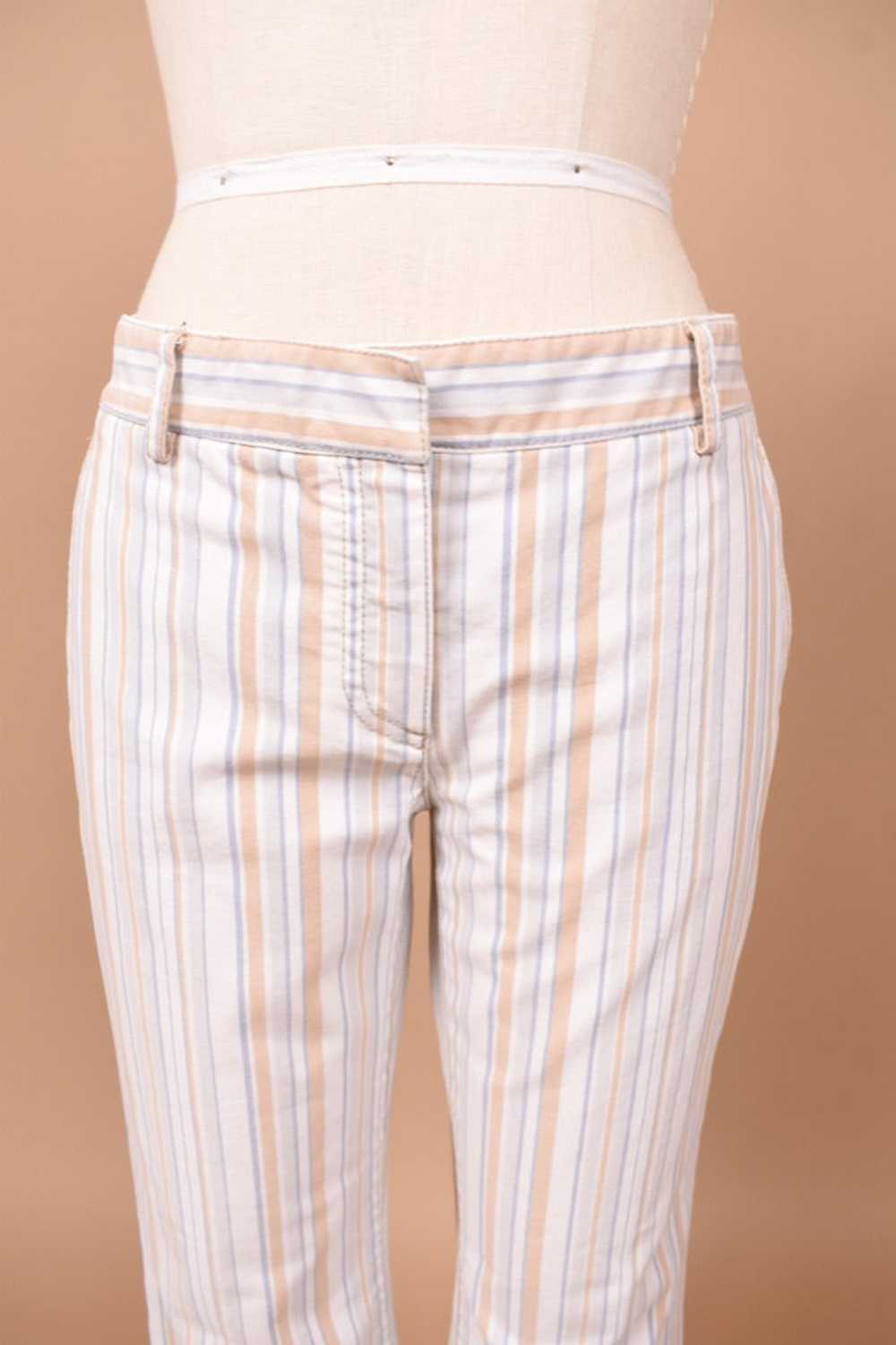 White Striped Low Rise Pants By Theory, XS/S - image 4