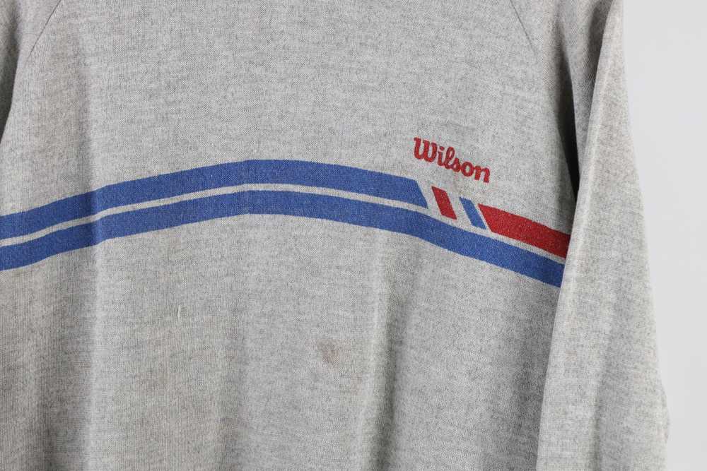 Vintage Vintage 90s Wilson Spell Out Striped Hood… - image 4
