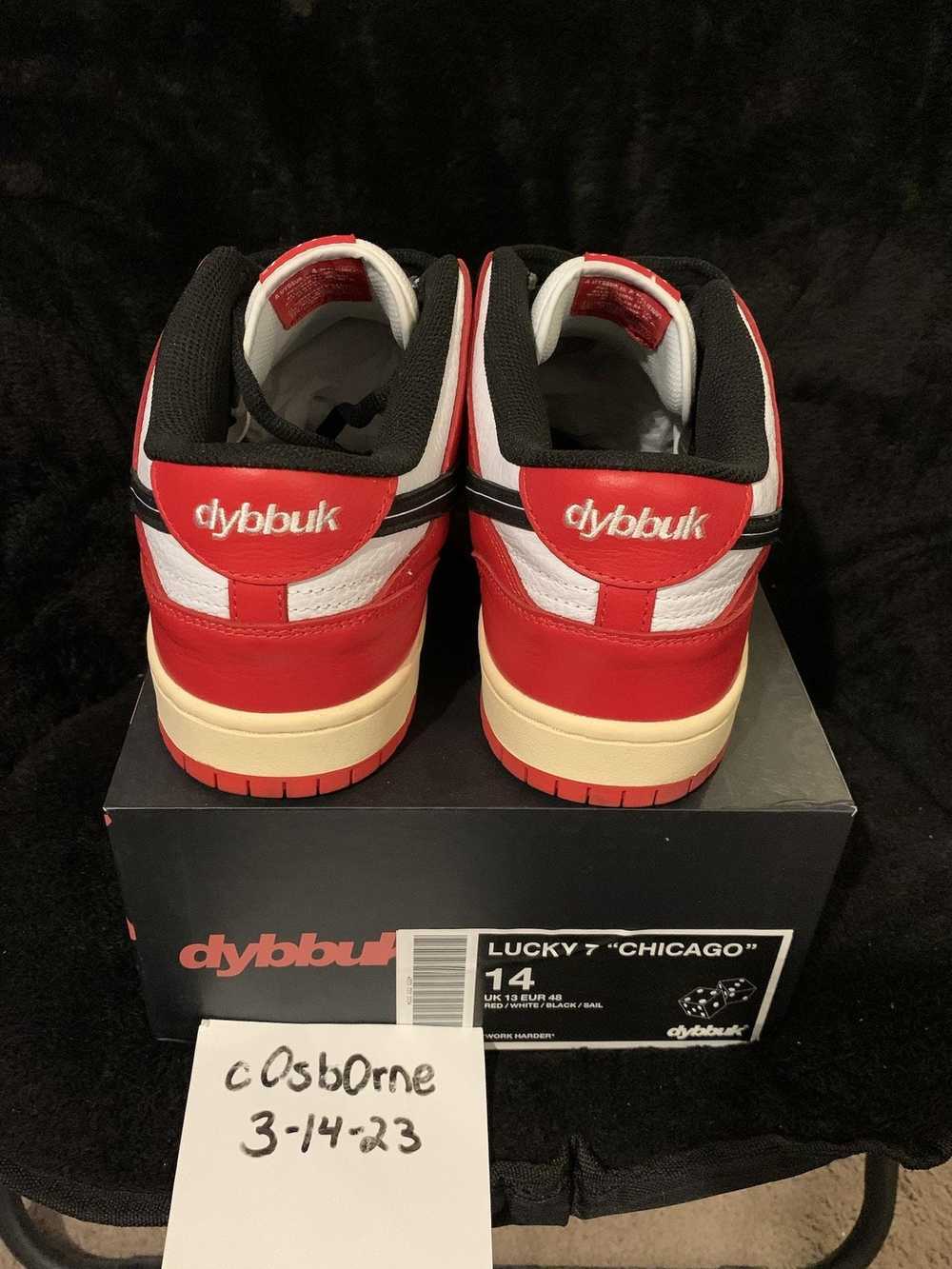 Custom 🎲 Dybbuk Lucky 7 Chicago Dunk Low Size 14… - image 4