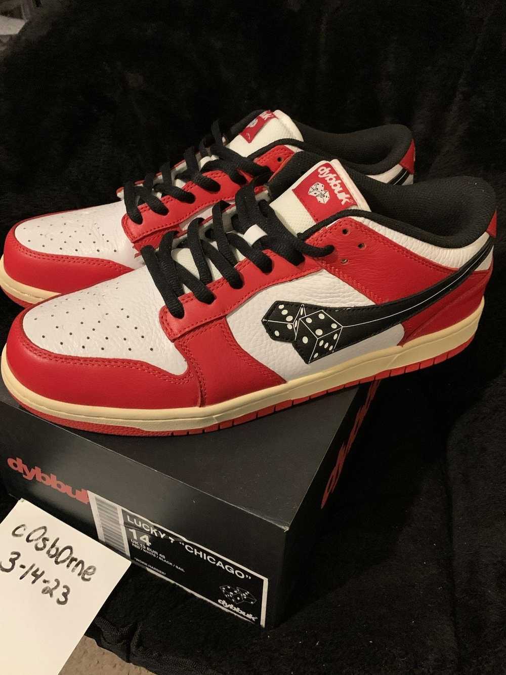 Custom 🎲 Dybbuk Lucky 7 Chicago Dunk Low Size 14… - image 5