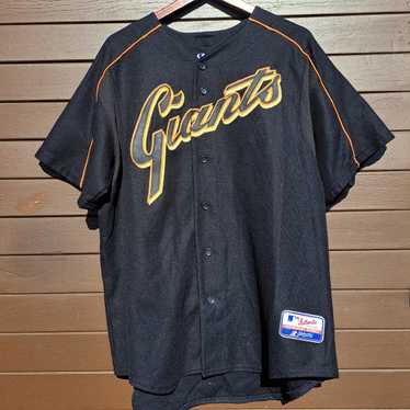 Vintage San Francisco Giants Pinstripe Baseball Jersey Majestic Made in USA  SZ L 