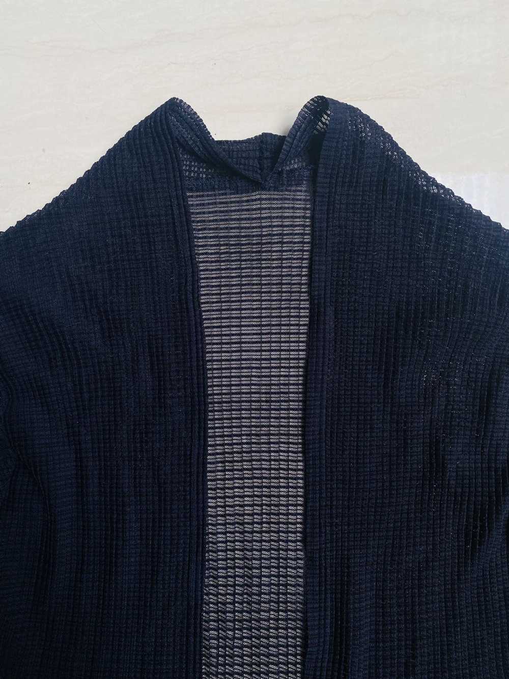 Japanese Brand Amis Important Navy Mesh Pleats Ca… - image 3