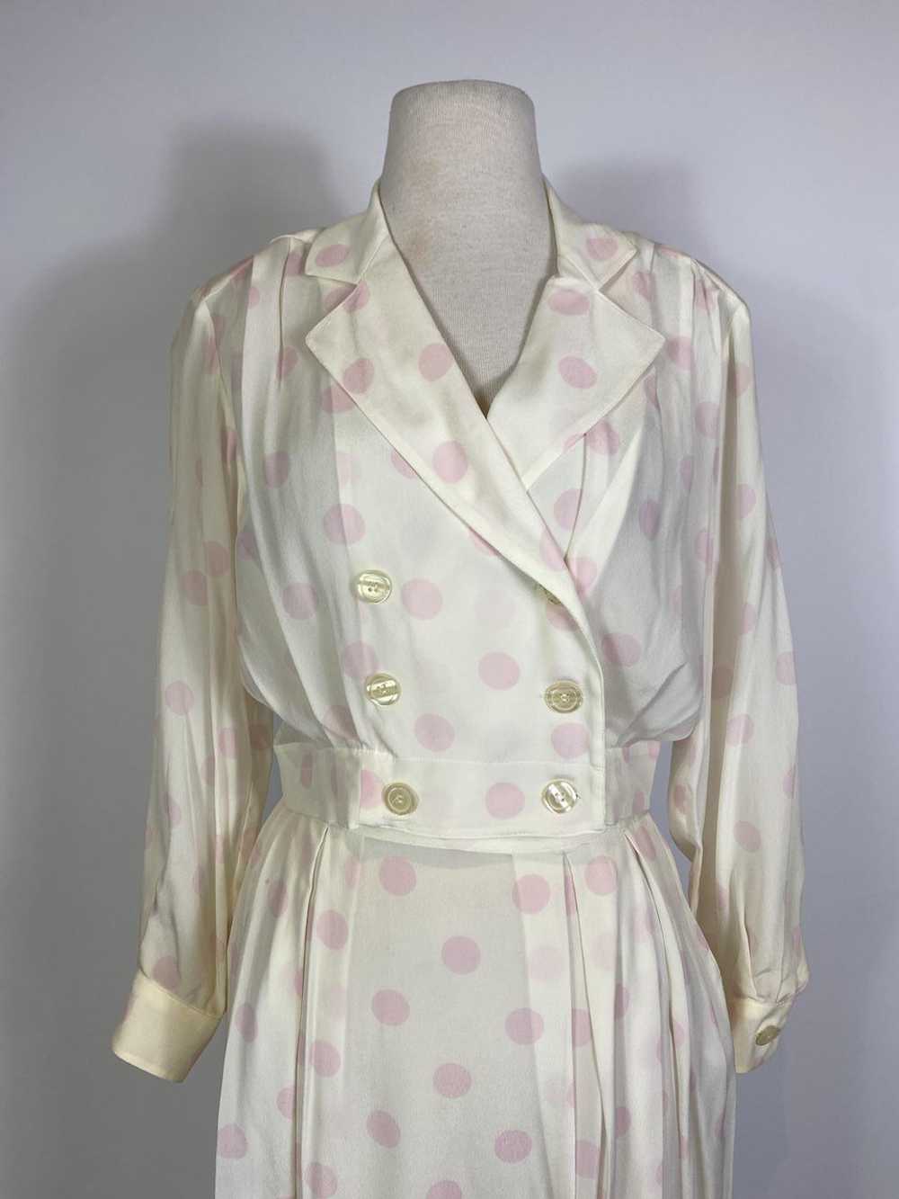 1980s Christian Dior Two Piece Polka Dot Jacket a… - image 2