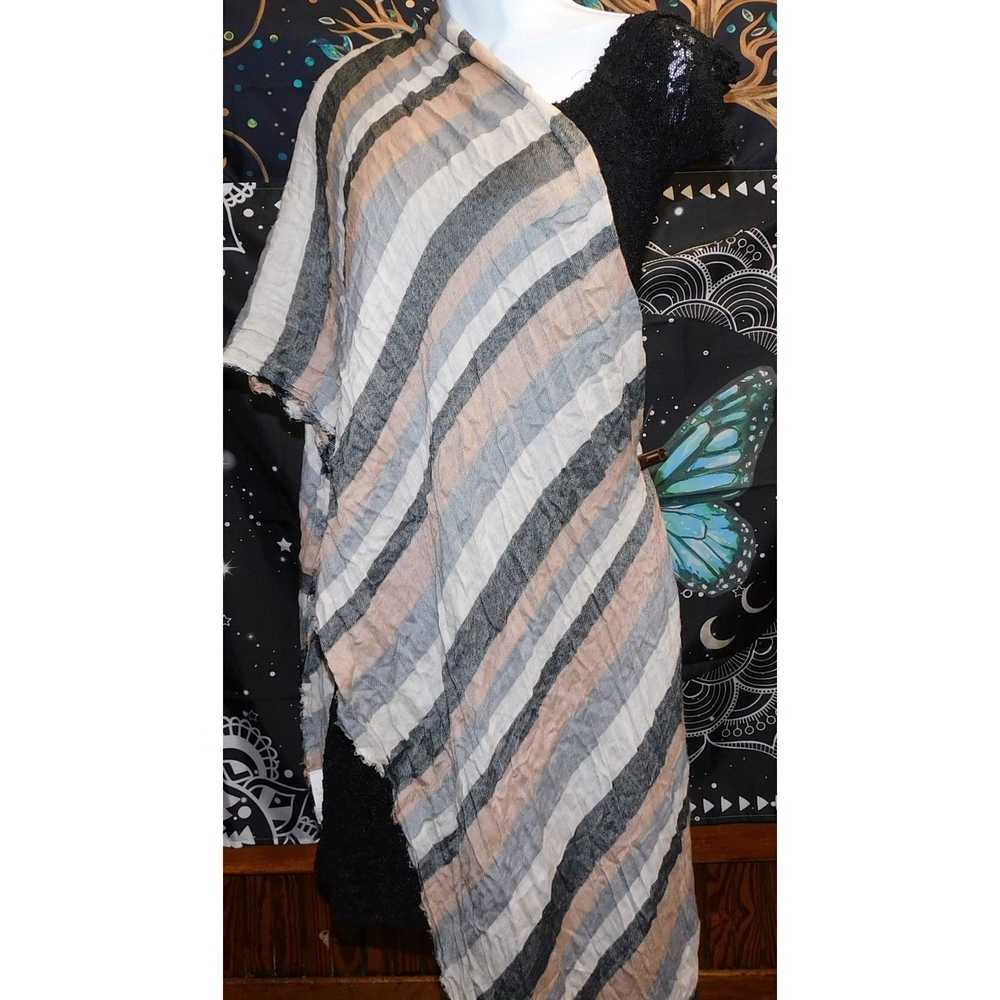 Other Charming Charlie Neutral Striped Scarf - image 2