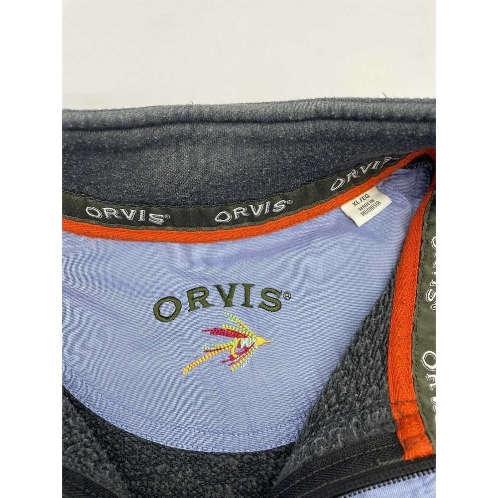 Orvis Orvis Men's Fleece Pullover Sz XL Gray 1/4 … - image 2