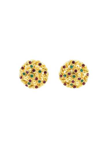 Chanel Jeweled Button Earrings