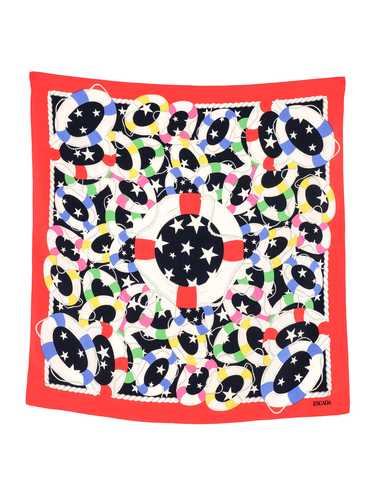 Escada Nautical Themed Silk Scarf