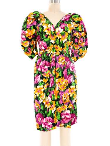 Givenchy Puff Sleeve Floral Dress