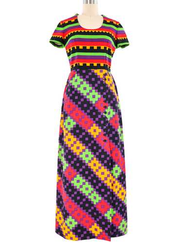 Lanvin Geometric Print Maxi Dress