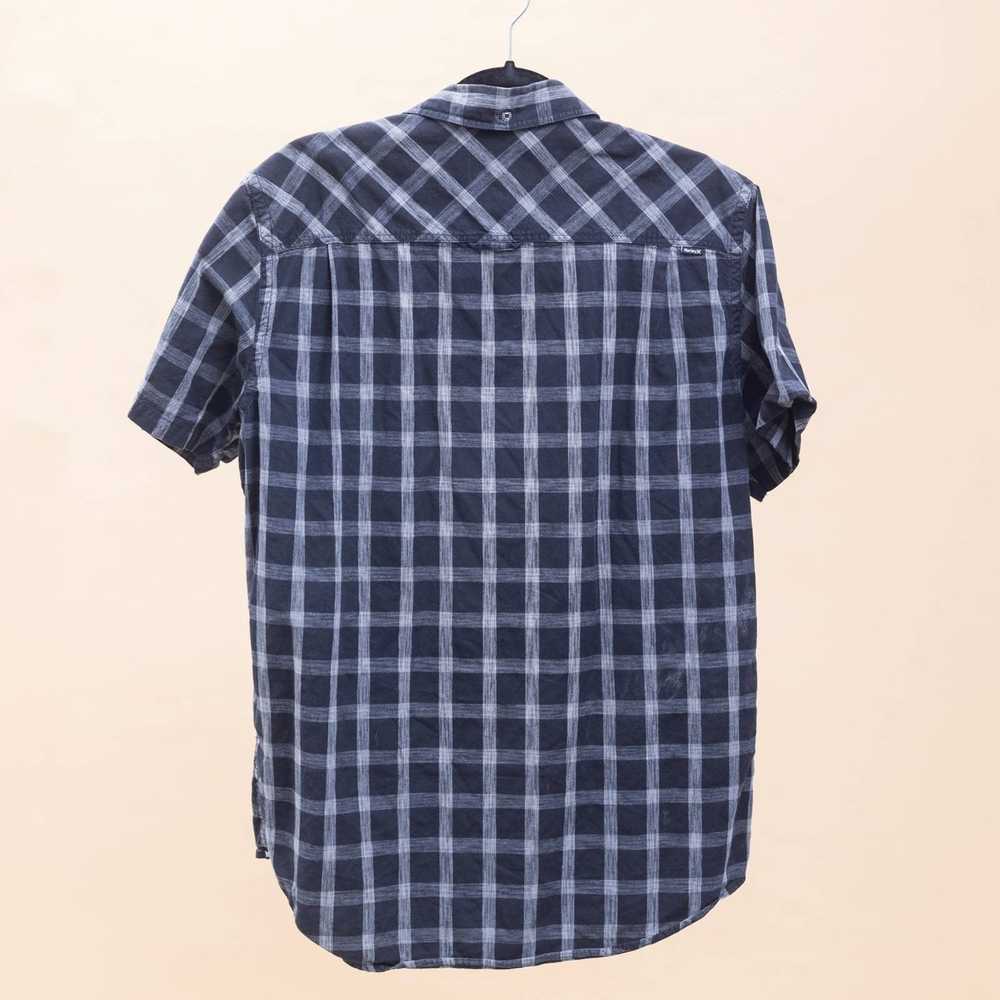 Hurley Hurley blue gray plaid button down shirt - image 2