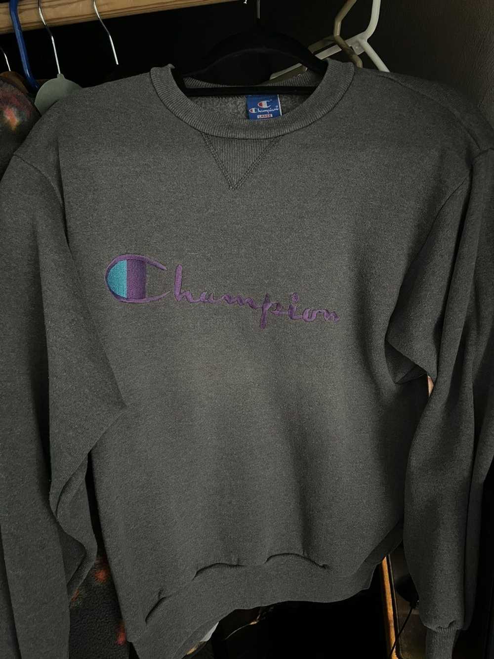 Champion × Vintage Vintage 80s Purple Champion Sw… - image 5