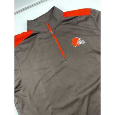 NFL NFL Team Apparel Cleveland Browns 1/4 Zip Pul… - image 1