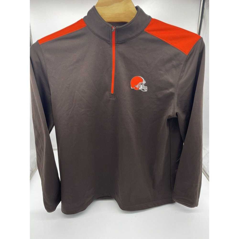 NFL NFL Team Apparel Cleveland Browns 1/4 Zip Pul… - image 4