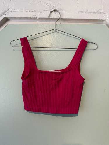 Ribbed Magenta Halter Top