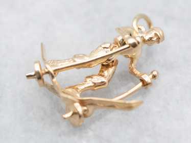 Vintage Cross Country Skier Charm - image 1
