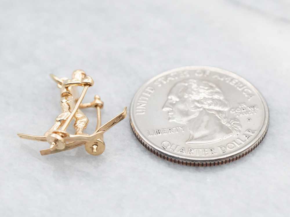 Vintage Cross Country Skier Charm - image 2
