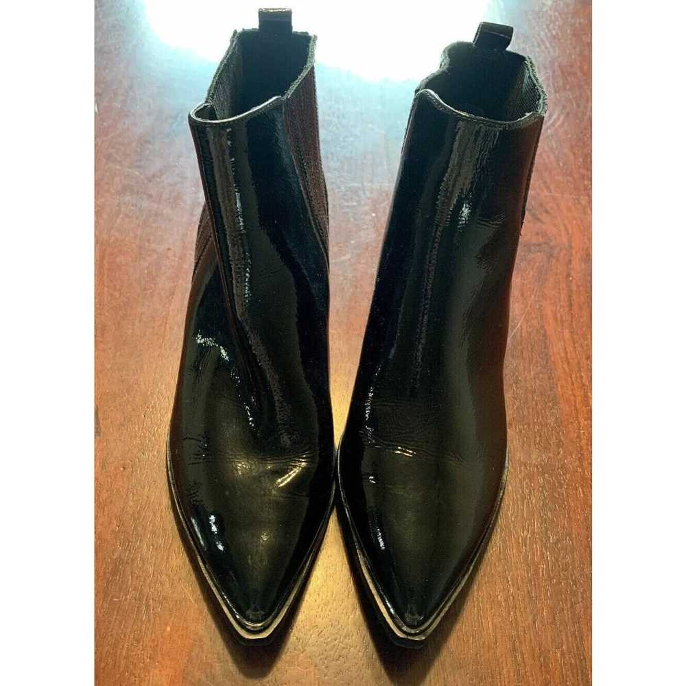 Zara Marc Fisher LTD Patent Leather Boots Black A… - image 4