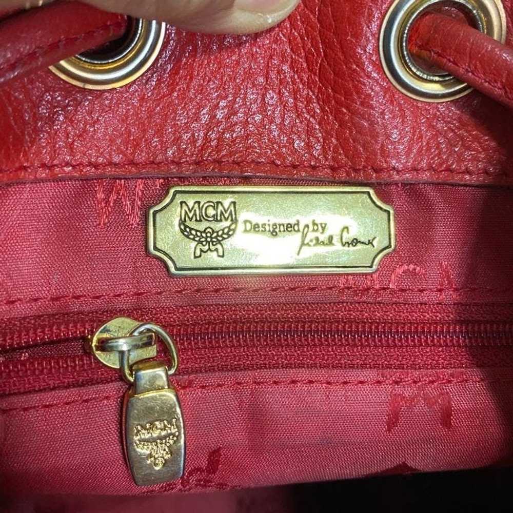 MCM × Vintage MCM Vintage Red Leather Backpack - image 10