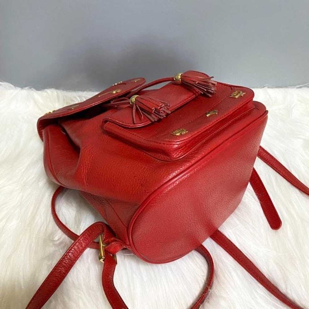 MCM × Vintage MCM Vintage Red Leather Backpack - image 6