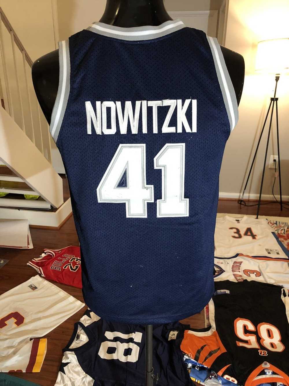 Dirk Nowitzki 41 Roswell Rayguns Black Basketball Jersey