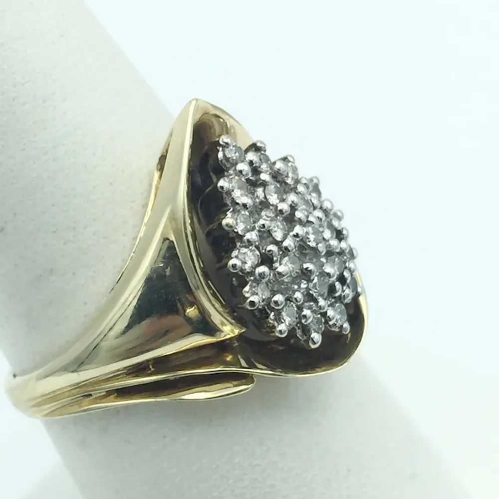 10K .25 CTW Diamond Cluster Ring - image 3