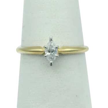 18K & Platinum .20 CTW Diamond Solitaire Ring