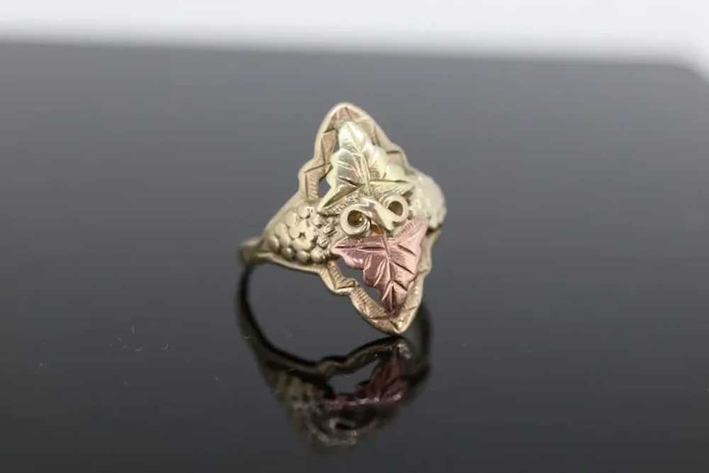 Black Hills Gold Marquise shaped Ring. FREE RESIZ… - image 3