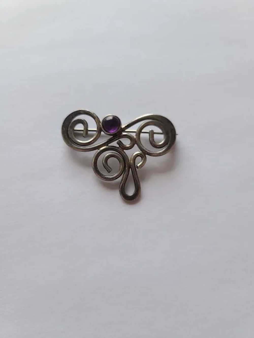 Vintage ABSTRACT Mid Century Modern AMETHYST Ster… - image 3