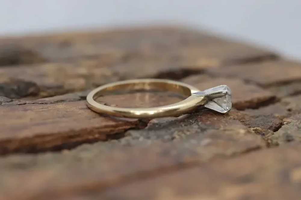 14k Round Diamond Solitaire Ring . Petite 0.28ct … - image 7