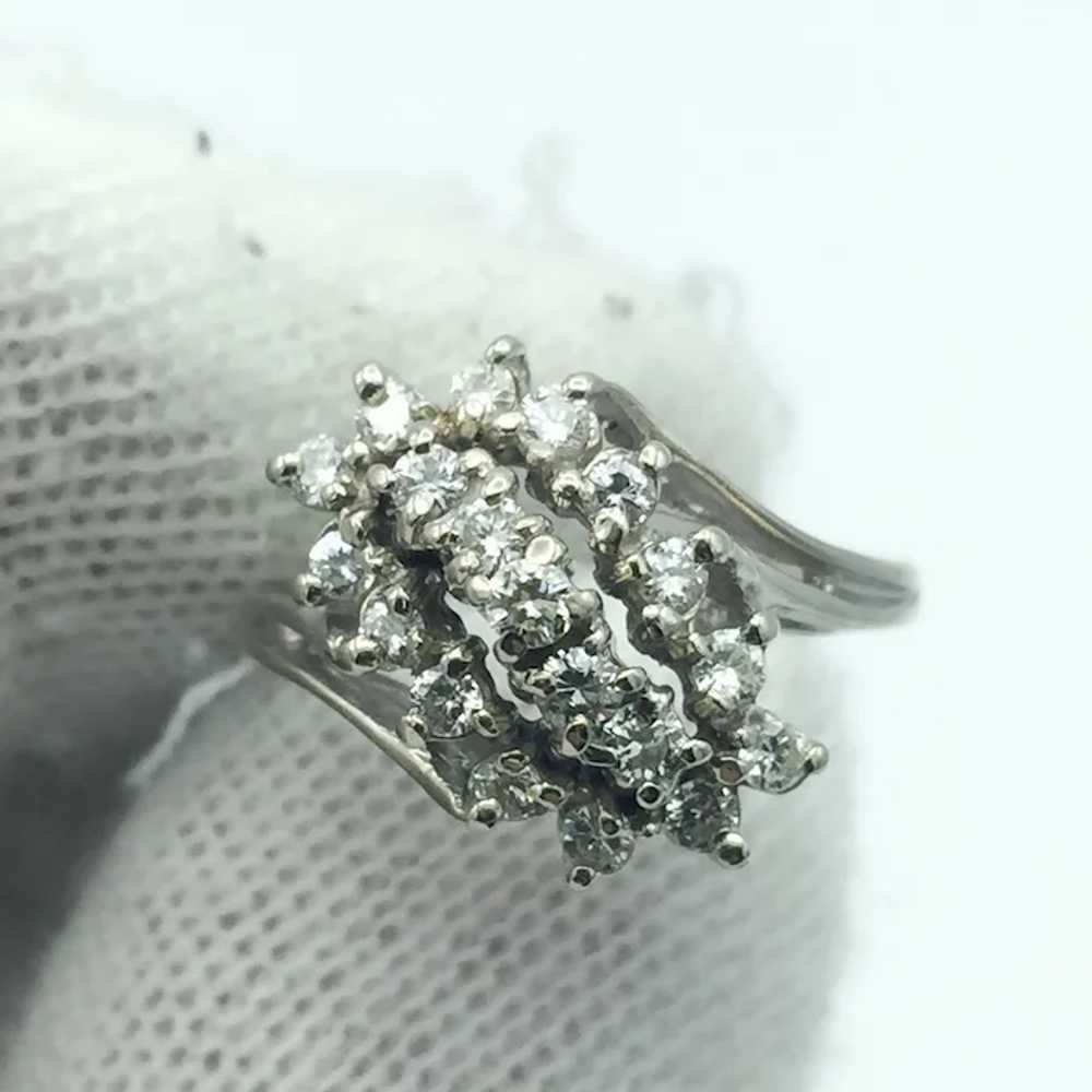 14K White Gold .55 CTW Diamond Ring - image 5