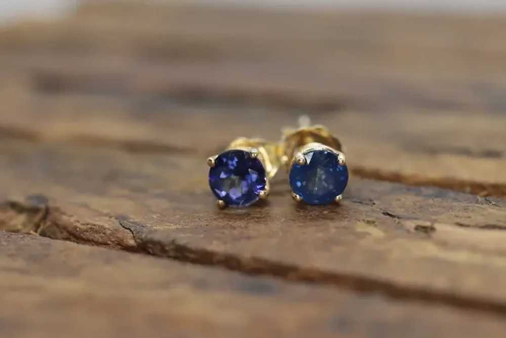 14k Sapphire Stud Earrings. st(23/00) - image 4