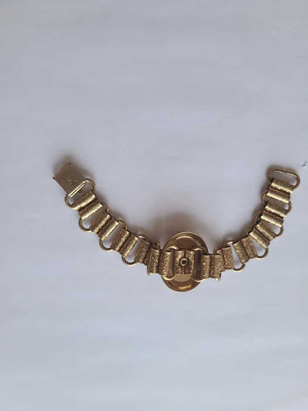 Vintage Coro Pegasus Cameo Lucite Bracelet 1940's… - image 3